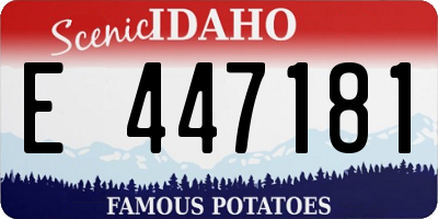 ID license plate E447181