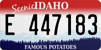 ID license plate E447183