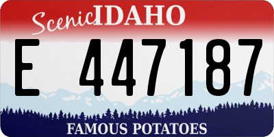 ID license plate E447187