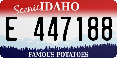 ID license plate E447188