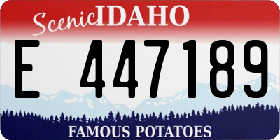 ID license plate E447189