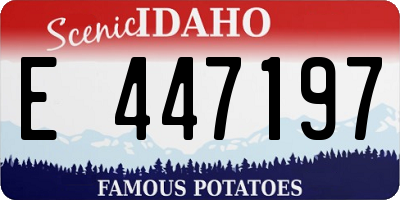 ID license plate E447197