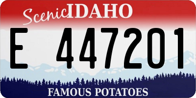 ID license plate E447201