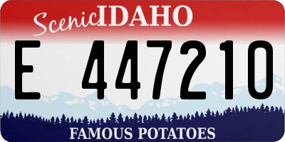 ID license plate E447210