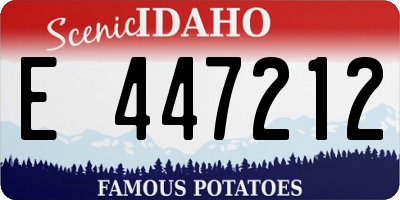 ID license plate E447212