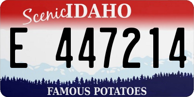 ID license plate E447214