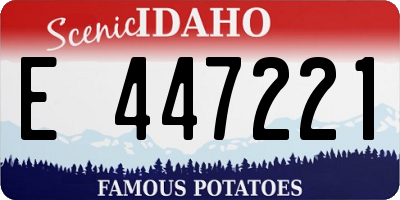ID license plate E447221