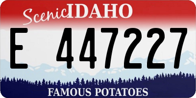 ID license plate E447227