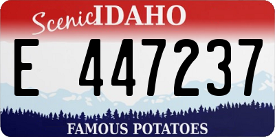 ID license plate E447237