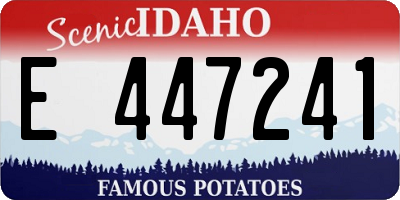 ID license plate E447241