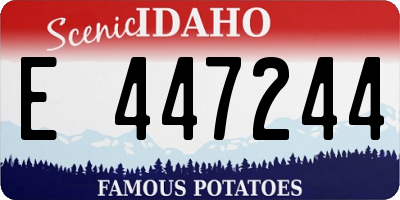ID license plate E447244