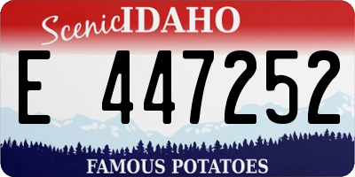 ID license plate E447252