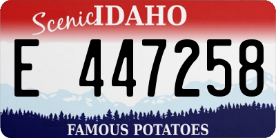 ID license plate E447258