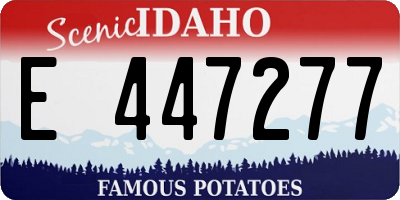 ID license plate E447277