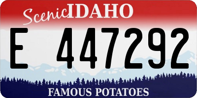 ID license plate E447292