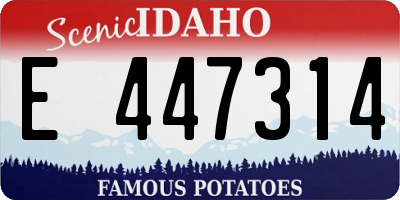 ID license plate E447314