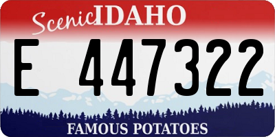 ID license plate E447322