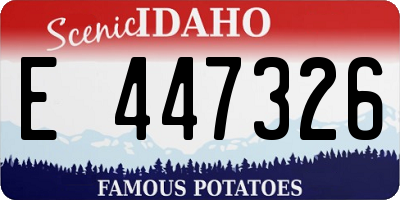 ID license plate E447326