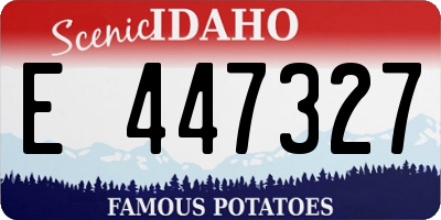 ID license plate E447327