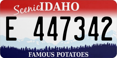 ID license plate E447342