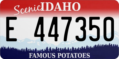 ID license plate E447350