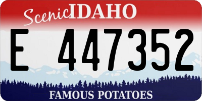 ID license plate E447352