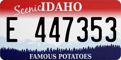 ID license plate E447353