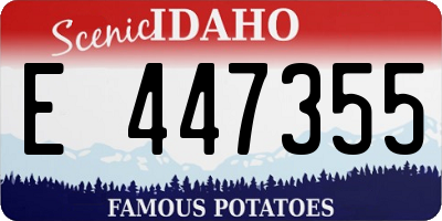 ID license plate E447355