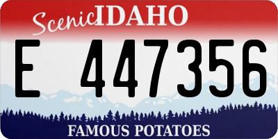 ID license plate E447356