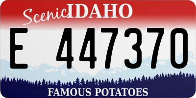 ID license plate E447370