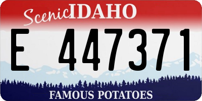 ID license plate E447371