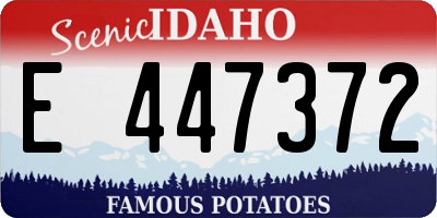 ID license plate E447372