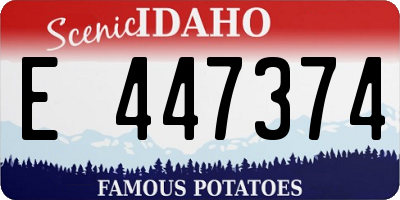 ID license plate E447374