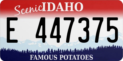ID license plate E447375