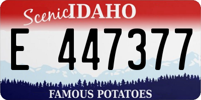 ID license plate E447377