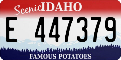 ID license plate E447379