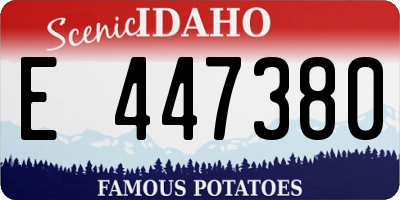 ID license plate E447380