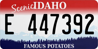 ID license plate E447392