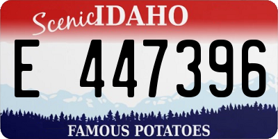 ID license plate E447396