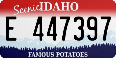 ID license plate E447397