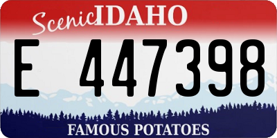 ID license plate E447398