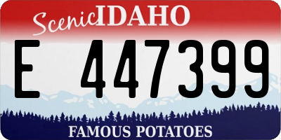 ID license plate E447399