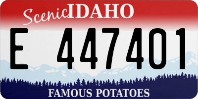 ID license plate E447401