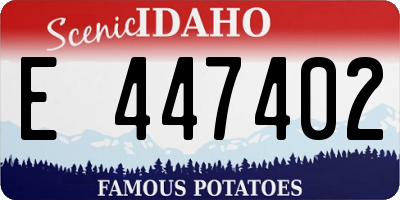 ID license plate E447402