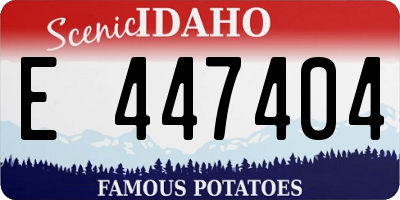 ID license plate E447404