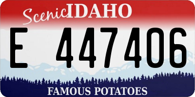 ID license plate E447406