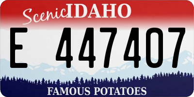 ID license plate E447407