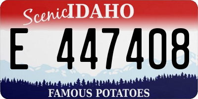 ID license plate E447408