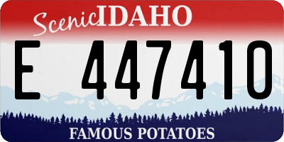 ID license plate E447410
