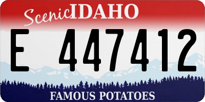 ID license plate E447412